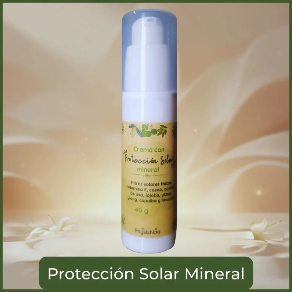 Protector solar natural con materias primas naturales
