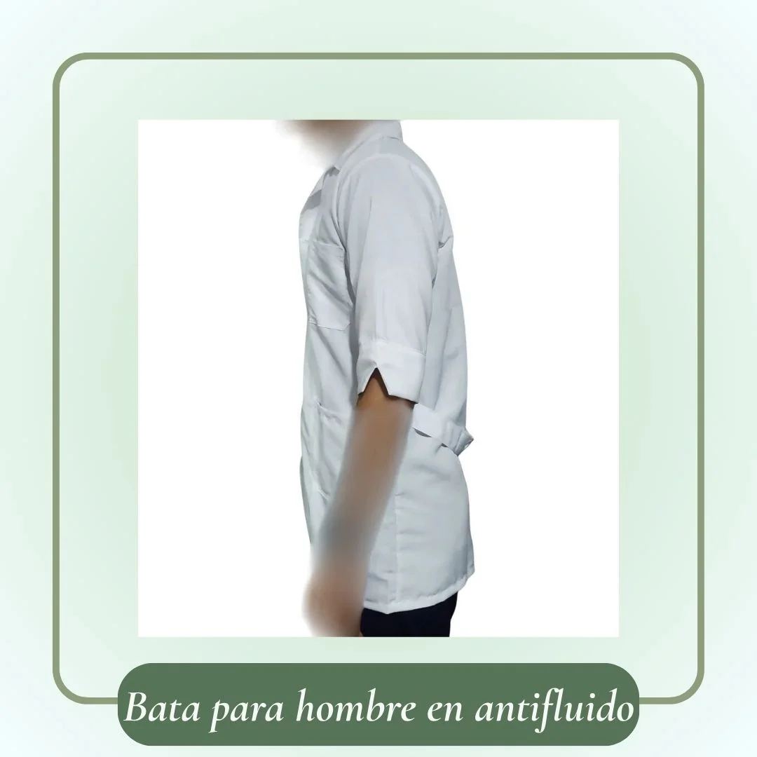 bata en antifluido para hombre de perfil