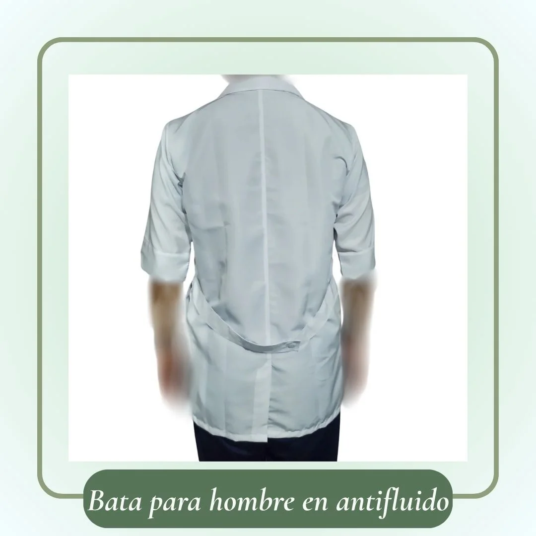 bata en antifluido para hombre dorso