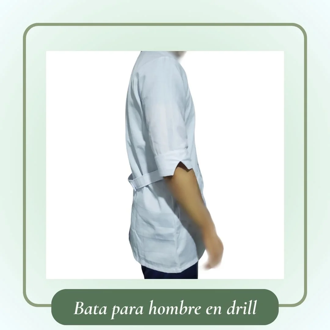 bata para hombre en drill de perfil