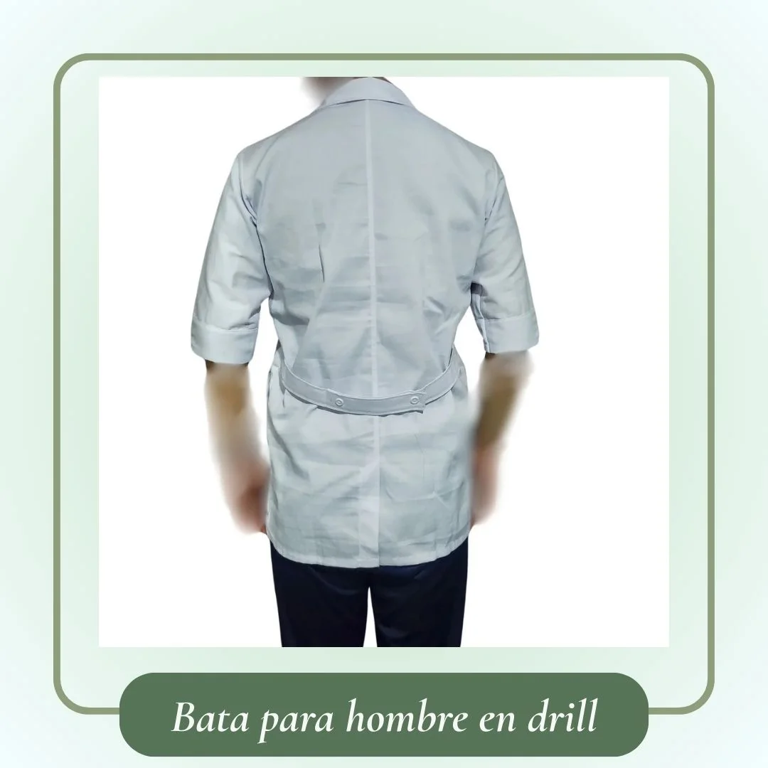 bata para hombre en drill dorso